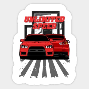 Lancer Evo X - Unlimited Speed Sticker